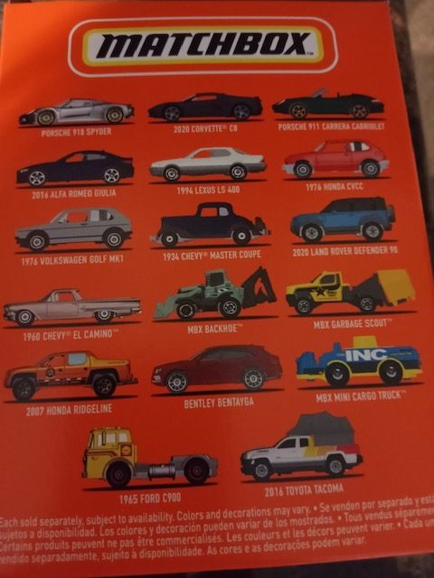 2022 matchbox cars list