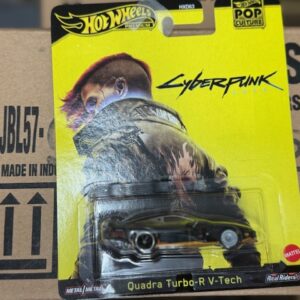 2025 HOT WHEELS POP CULTURE SOLID CAR CASE - CYBER PUNK QUADRA TURBO-R V-TECH