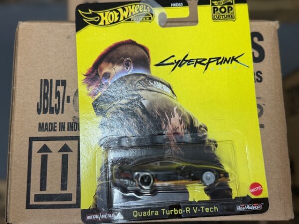 2025 HOT WHEELS POP CULTURE SOLID CAR CASE - CYBER PUNK QUADRA TURBO-R V-TECH