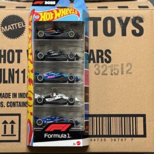 2026 HOT WHEELS  SOLID 5-PACK CASE - 2025 F1 RACE CARS